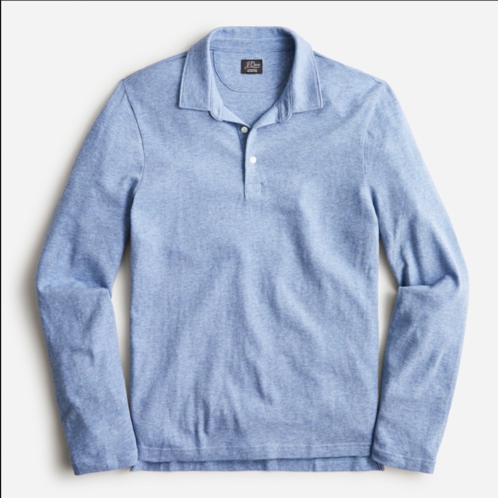 J.Crew Light Blue Cashmere Blend Collared Sweater Polo Size S